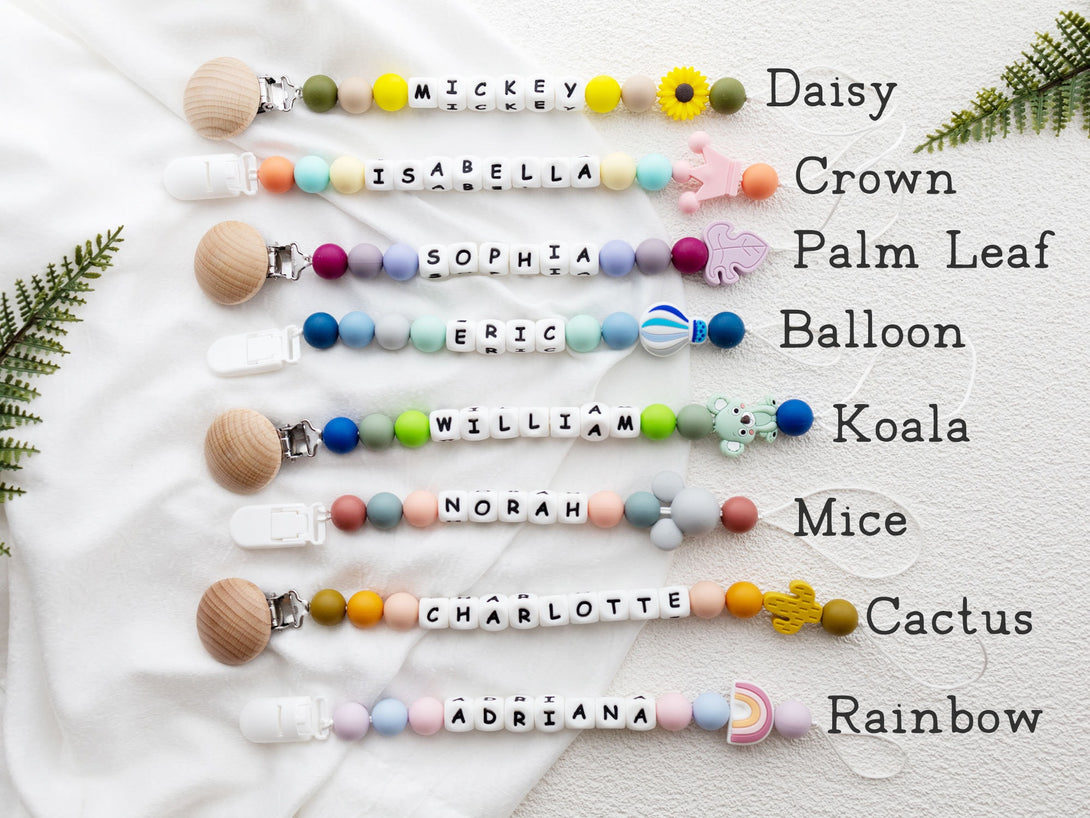 Personalized Pacifier Clip | Name Pacifier Holder | Personalised Dummy Chain | |Dummy Holder | Silicone Dummy Chain