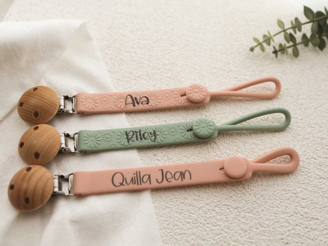 Personalized Pacifier Clip | Name Pacifier Holder | Personalised Dummy Chain | |Dummy Holder | Silicone Dummy Chain I Baby Boy Gift